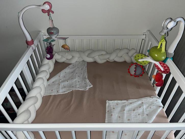 Houten tweeling co-sleeper, Enfants & Bébés, Berceaux & Lits, Comme neuf, Enlèvement