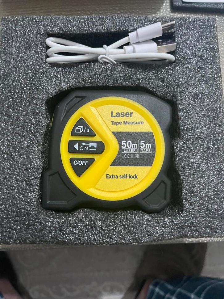 Digitaal rolmeter, Bricolage & Construction, Instruments de mesure, Comme neuf, Enlèvement ou Envoi