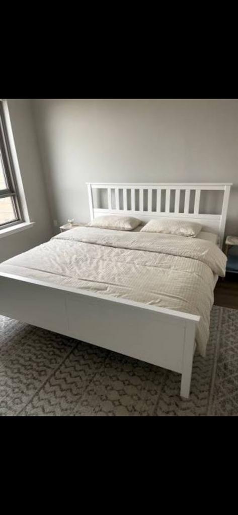 Prachtig Ikea bed 180cm + lattenbodems, Huis en Inrichting, Slaapkamer | Bedden, Zo goed als nieuw, Wit, Ophalen