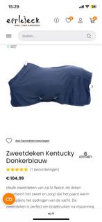 Kentucky zweetdeken fleece maat 125/175, Dieren en Toebehoren, Ophalen, Zo goed als nieuw