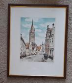 Schets Brugge van Roger Hebbelinck, Antiek en Kunst, Kunst | Tekeningen en Fotografie, Ophalen of Verzenden