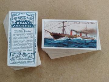 Celebrated Ships complete set 50 chromos schepen 1911 Wills beschikbaar voor biedingen
