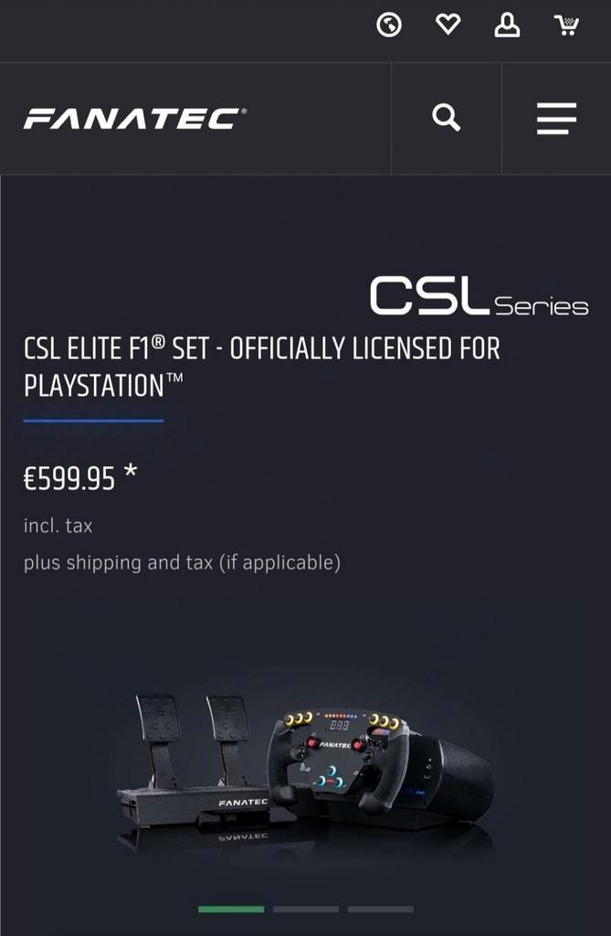 Fanatec CSL Elite F1 Esports Racestuur, Computers en Software, Joysticks, Zo goed als nieuw, Ophalen of Verzenden