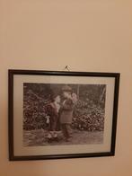 Lijst met 1 sepia foto van 2 kinderen, Ophalen