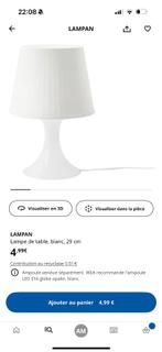 Lampe de table IKEA blanche, Maison & Meubles, Enlèvement ou Envoi, Comme neuf, Synthétique, Moins de 50 cm
