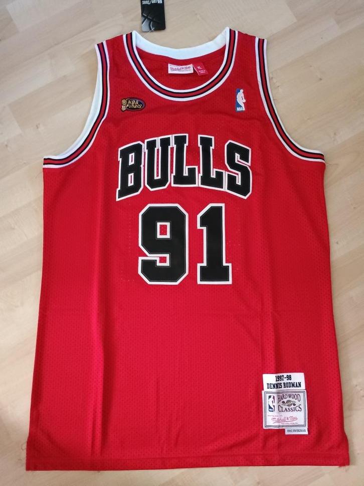 Chicago Bulls Retro Jersey Rodman Finals 98' maat: XL, Sport en Fitness, Basketbal, Nieuw, Kleding, Verzenden