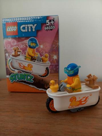 Lego City Stuntz 60333 stuntmotor badeend, Enlèvement ou Envoi, Comme neuf, Lego