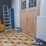 Dubbele houten binnendeur met bovenlicht, Doe-het-zelf en Bouw, Deuren en Vliegenramen, Ophalen, Hout, Binnendeur