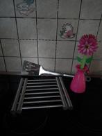 Spatule en inox, dessous de plat en inox & brosse vaisselle, Comme neuf, Autres types, Autres matériaux, Autres styles