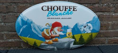 plaque publicitaire Chouffe Blanche, Collections, Marques de bière, Neuf, Panneau, Plaque ou Plaquette publicitaire, Autres marques