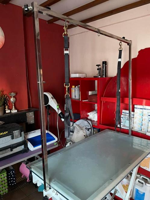Glazen verzorgingstafel voor huisdieren., Dieren en Toebehoren, Overige Dieren-accessoires, Gebruikt, Ophalen