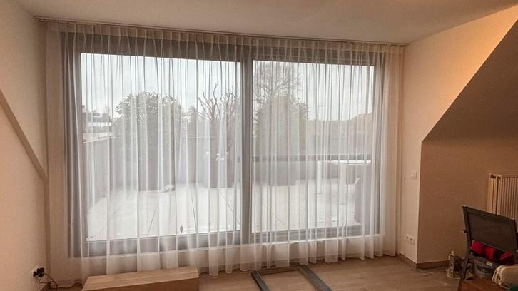 Rideaux/voiles ( blanc) pour 3 grandes fenêtres, Maison & Meubles, Ameublement | Rideaux & Stores à lamelles, Utilisé, Blanc, Enlèvement