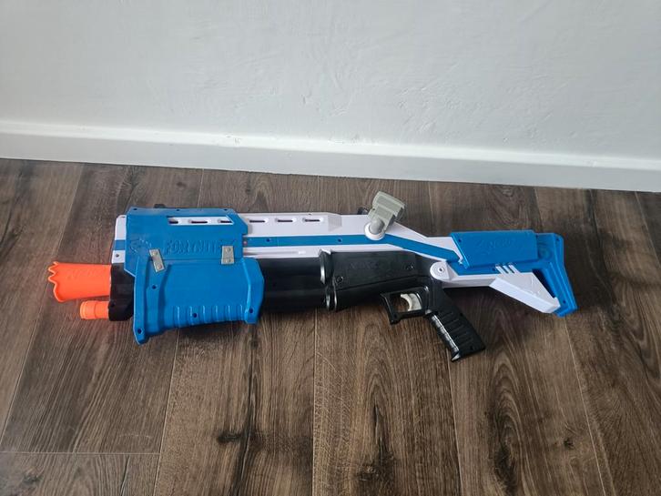 Nerf - Fortnite TS - Blaster - Blauw - Met Lama Targets, Kinderen en Baby's, Speelgoed | Buiten | Actiespeelgoed, Gebruikt, Ophalen of Verzenden