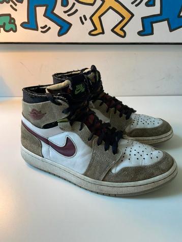 Air Jordan 1 High Zoom Comfort Neutral Olive maat 44, Autres couleurs, Comme neuf, Enlèvement, Nike air Jordan