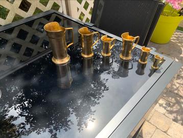 6 pots en laiton, Enlèvement ou Envoi