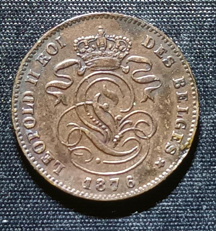 2 cent 1876 - Leopold II, Postzegels en Munten, Munten | België, Losse munt, Verzenden