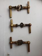 Messing deurklinken., Doe-het-zelf en Bouw, Hang- en Sluitwerk, Ophalen, Gebruikt