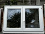 Wit elektrisch PVC-raam met rolluik + motor, Doe-het-zelf en Bouw, Ophalen, Gevelraam of Ruit, 80 tot 120 cm, Zo goed als nieuw