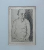 Ets van man gesigneerd en E.A., Ophalen of Verzenden