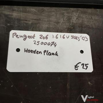 Peugeot 206 1.6 16v 5drs 2003 wagennr 2500074   Hoedenplank beschikbaar voor biedingen