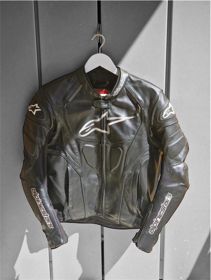 Alpinestars leren jas maat 52, Motoren, Kleding | Motorkleding, Jas | leer, Heren, Tweedehands, Ophalen of Verzenden