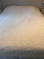 ecru handgemaakte sprei , plaid ,kleed gehaakt katoen 210 x2, Huis en Inrichting, Ophalen of Verzenden, Zo goed als nieuw