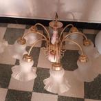 Kroonluchter met porselein, Huis en Inrichting, Lampen | Kroonluchters, Ophalen, Zo goed als nieuw
