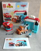 lego duplo 10996 cars bliksem mcqueen & takel wasstraatpret, Ophalen of Verzenden, Zo goed als nieuw, Complete set, Duplo