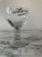 Excelsior kelkglas met emaille belettering., Verzamelen, Biermerken, Ophalen of Verzenden, Gebruikt, Glas of Glazen, Overige merken