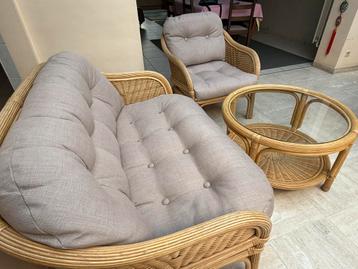 Rotan salon voor veranda, Huis en Inrichting, Ophalen, Gebruikt