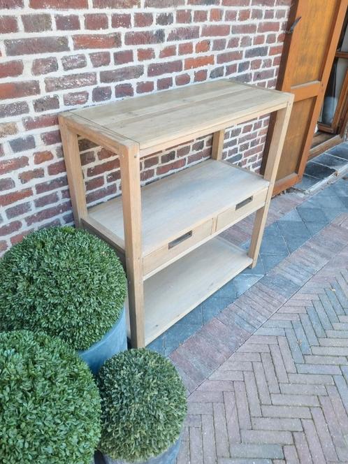 Eiken sidetable/wandconsole 122/25.2, Huis en Inrichting, Tafels | Sidetables, Zo goed als nieuw, Ophalen of Verzenden