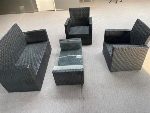 Luxe tuinset in Rotan-look, Tuin en Terras, Tuinsets en Loungesets, Zo goed als nieuw, Tuinset, Rotan, Ophalen