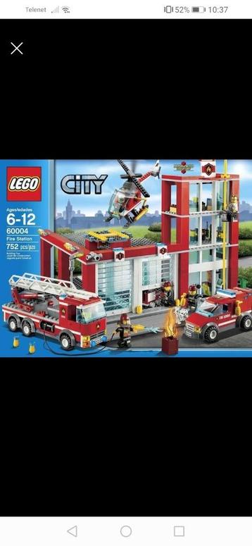 LEGO Brandweer kazerne 60004, Enlèvement ou Envoi, Comme neuf, Ensemble complet, Lego