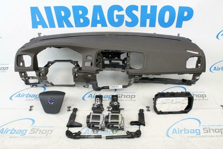 Airbag kit - Tableau de bord brun Volvo V60 S60 (2010-....), Auto-onderdelen, Dashboard en Schakelaars, Gebruikt, Ophalen of Verzenden