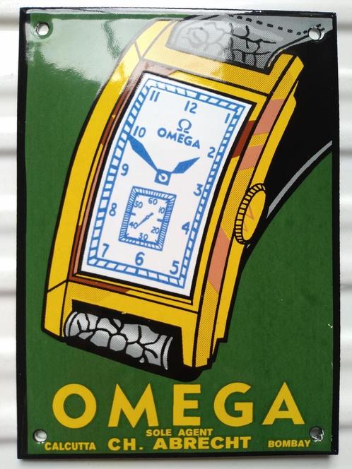 Emaille OMEGA Tank 1925., Verzamelen, Merken en Reclamevoorwerpen, Gebruikt, Reclamebord, Ophalen of Verzenden