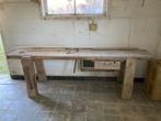 Oude houten werkbank, Doe-het-zelf en Bouw, Werkbanken, Ophalen, Gebruikt, Bankschroef