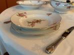 Limoges porseleinen borden met bloemmotief–sets van 12, Maison & Meubles, Cuisine | Vaisselle, Enlèvement, Utilisé, Porcelaine