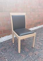 6 stoelen in massief eik, Huis en Inrichting, Ophalen, Gebruikt, Leer, Vijf, Zes of meer stoelen