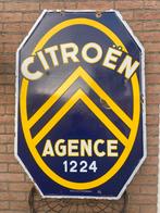 Emaille reclamebord Citroën Agence 1224, Verzamelen, Ophalen, Zo goed als nieuw, Reclamebord