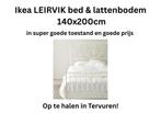 Bed/lit  Leirvik 140x200 romantisch met lattenbodem, Huis en Inrichting, Slaapkamer | Bedden, Ophalen, Wit, Tweepersoons, Vintage - Romantique