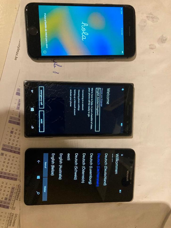 lot de 3 téléphone, Télécoms, Téléphonie mobile | Nokia, Utilisé, Sans abonnement, Sans simlock, Écran tactile, Enlèvement ou Envoi