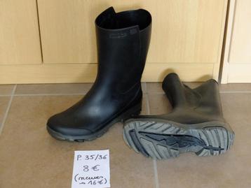 5 paires de bottes (pluie, cuir...) pour enfants, p. 27-36 beschikbaar voor biedingen
