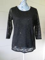 feestelijk dames blouse - glitter - Versia - Pailletten, Maat 38/40 (M), Zwart, Nieuw, Ophalen of Verzenden