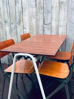 Multifunctionele – stapelbare vintage tafels ( 6 couverts) –, Gebruikt, Ophalen of Verzenden, Kantine of Aula, Tafel