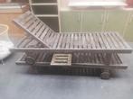 teak houten ligzetel ligbed tuin, Tuin en Terras, Ligbedden, Ophalen