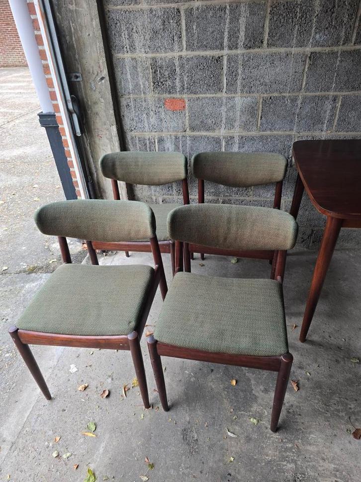 4 vintage midcentury stoelen, Huis en Inrichting, Stoelen, Vier, Ophalen