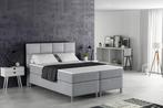 Boxspring Napoli Met Opbergruimte, Verzenden, Overige maten, 200 cm, Grijs