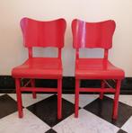 Stoel - 2 stuks, Huis en Inrichting, Stoelen, Gebruikt, Twee, Ophalen of Verzenden, Rood