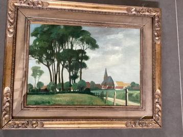 Schilderij En Flandre van 1930 - Georges Frederic  beschikbaar voor biedingen
