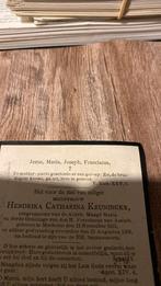 Hendrika Keuninck 1833 - 1906, Verzamelen, Bidprentjes en Rouwkaarten, Verzenden, Bidprentje